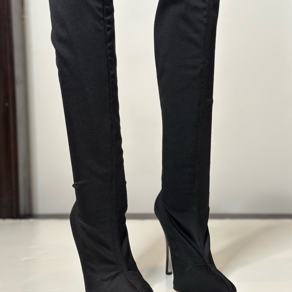 Vintage Bebe Stretch Knee-High Boots